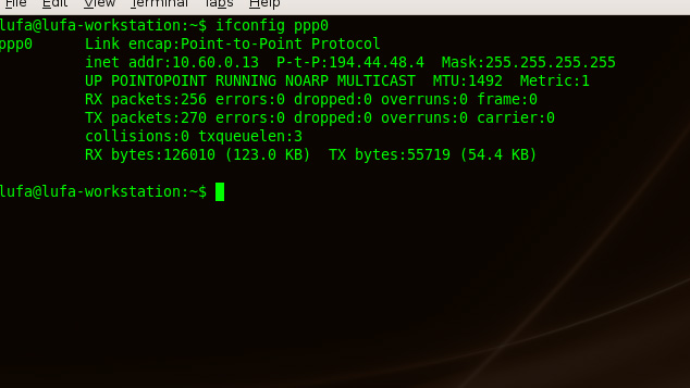 Linux — інтерфейс ppp0