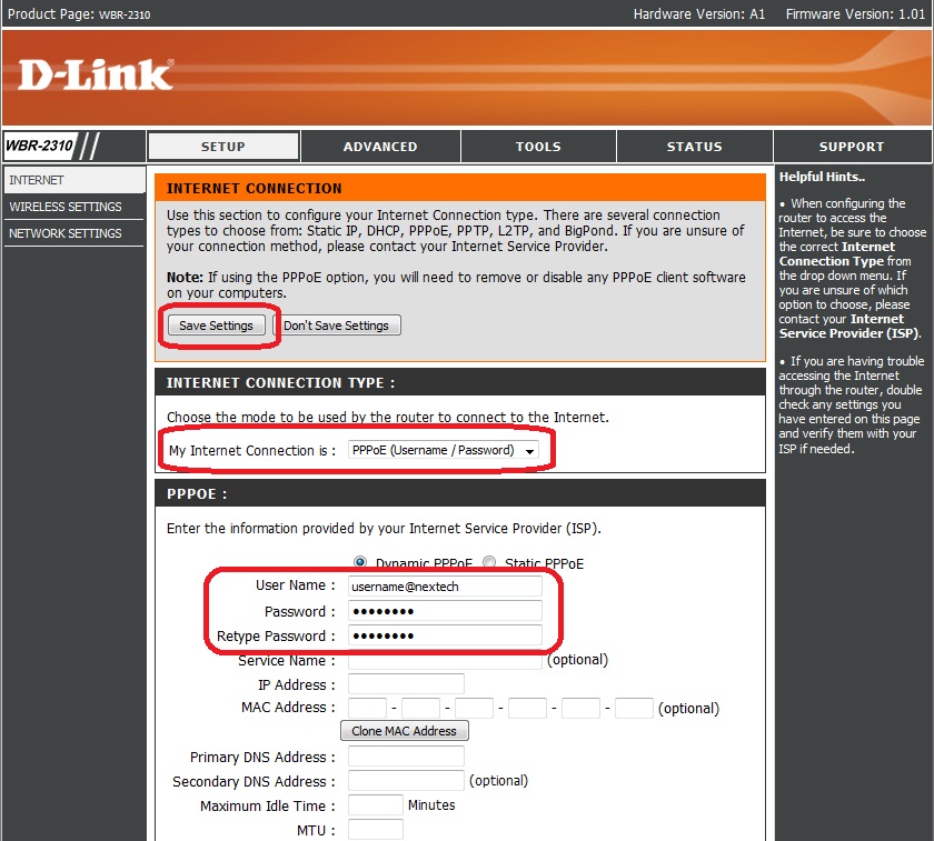 D-Link — налаштування PPPoE