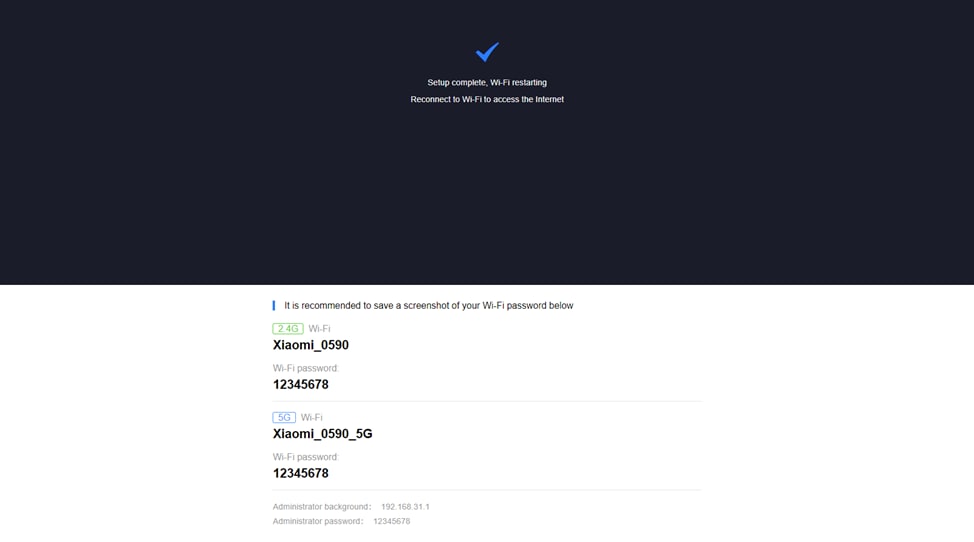 Xiaomi — завершення налаштування